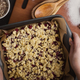 Pan of raspberry bars